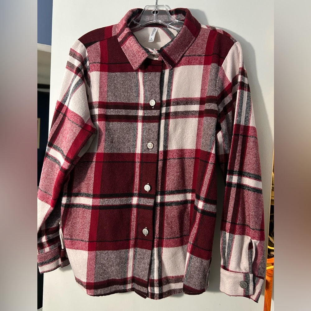 🟢Plaid flannel shirt jacket🟢
